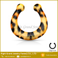 Clip - On Printed Design Septum Nose Ring Fake Non-Piercing